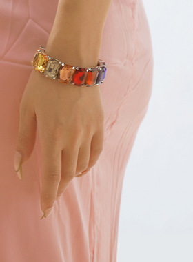 跨境热采轻奢手环 简约个性水钻时尚手饰小众名媛风手镯配饰配饰