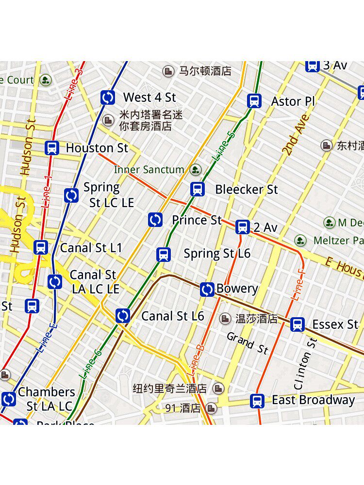 纽约曼哈顿manhattan地图 路线2024年移民外贸旅行社公司街道贴图