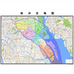 广州市南沙区地图2025新版行政区划图街道交通办公室挂图高清防水