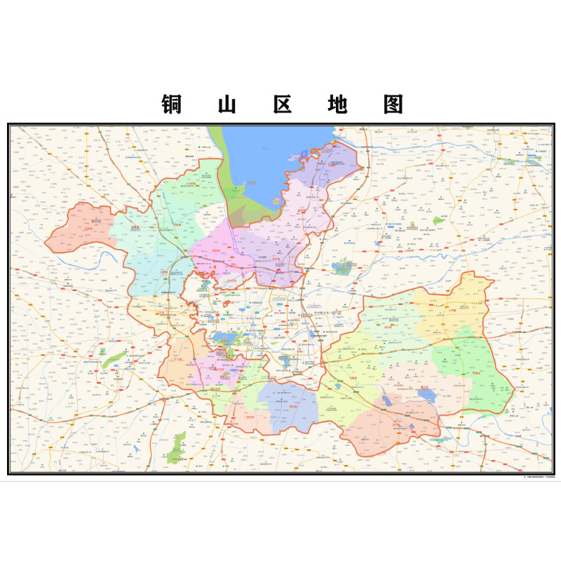 徐州市铜山区地图2023年行政区划市区主城区街道交通地图图片素材