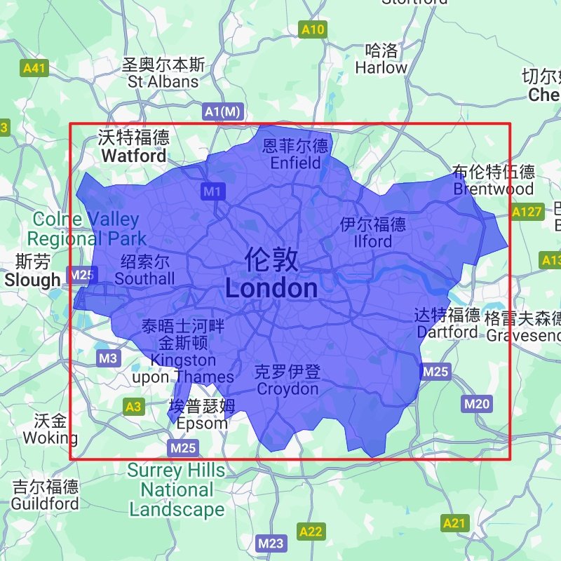 伦敦London“大伦敦Greater London地图map出国留学旅游交通路线