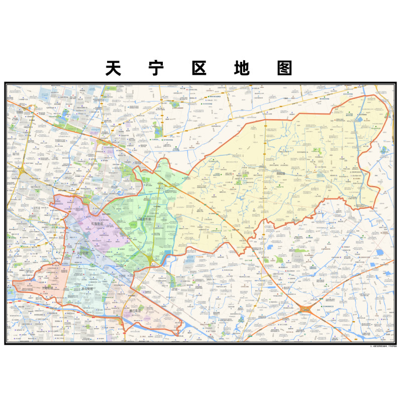 常州市天宁区地图2023年行政区划市区主城区街道交通地图图片素材