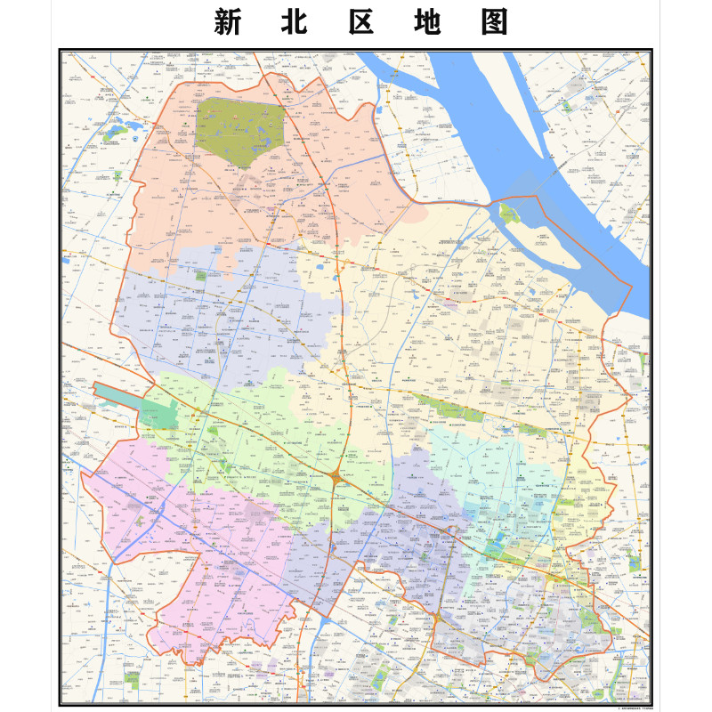 常州市新北区地图2023年行政区划市区主城区街道交通地图图片素材