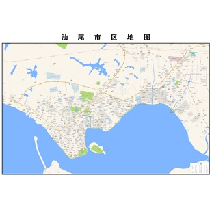 汕尾市区城区地图2025新版行政区划图街道交通办公室挂图高清防水
