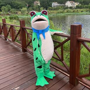 青蛙人偶服装网红同款癞蛤蟆充气青蛙演出服活动表演道具玩偶衣服