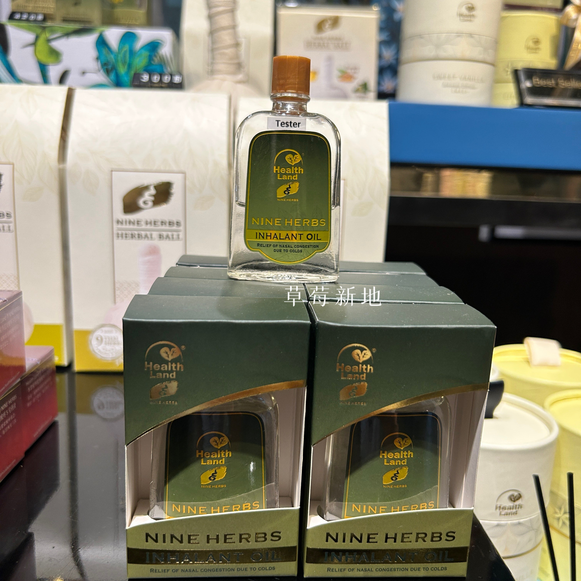 现货 泰国HEALTH LAND NINE HERBS HERBAL OIL 草药油10ml