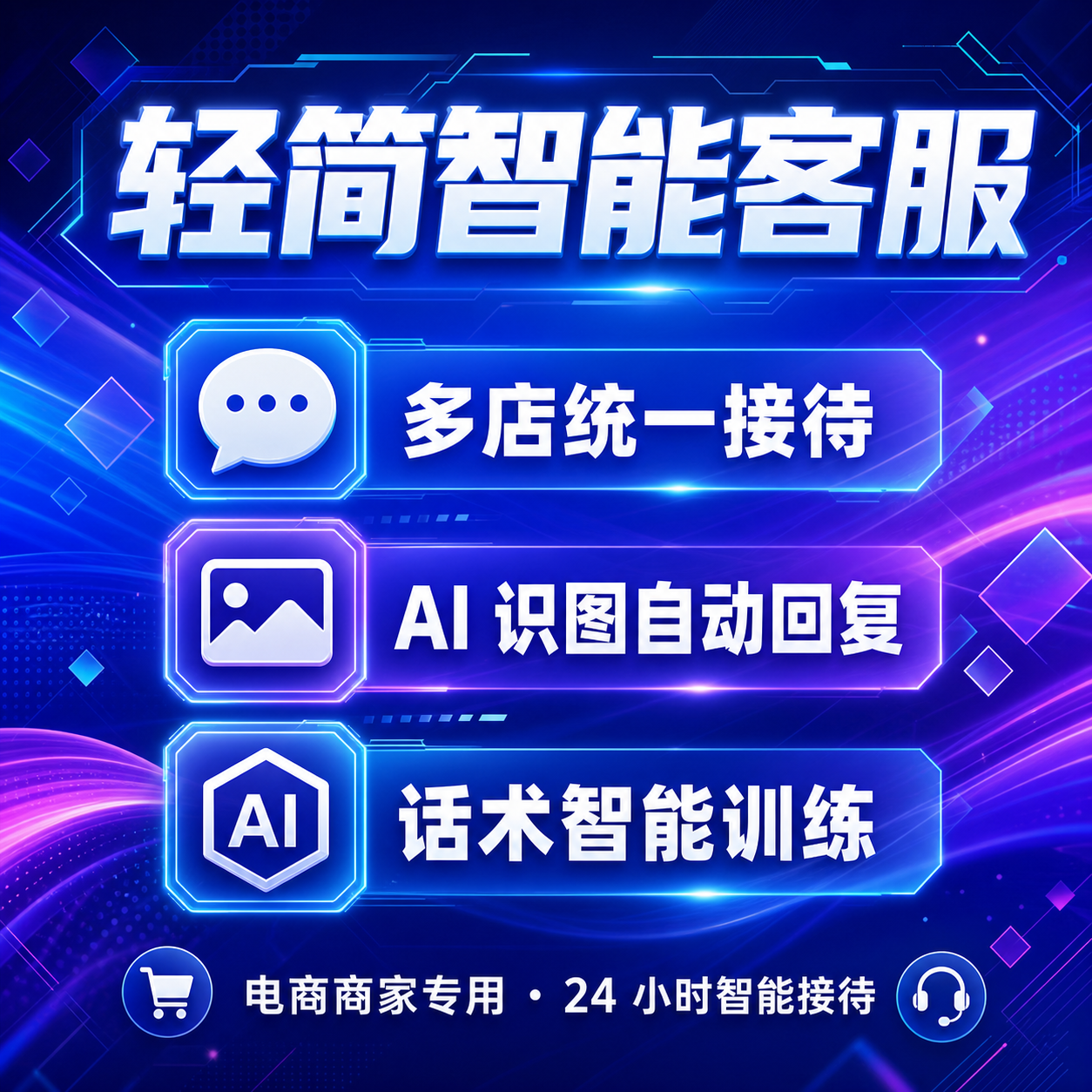 抖店电商AI智能话术智能训练智能客服24小时自动回复店铺接待店铺