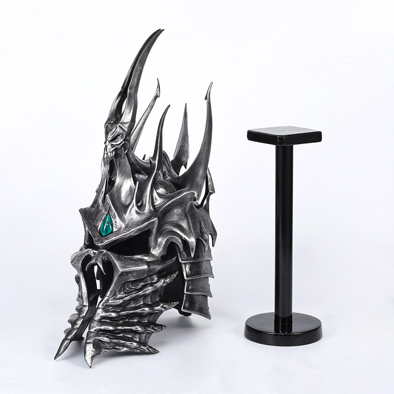 魔兽阿尔萨斯巫妖王冠头盔摆件1比1统御之盔寒冰王冠模型手办雕像