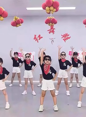 十一儿童APT演出服黑色像你这样的朋友爵士舞蹈服open小将表演服