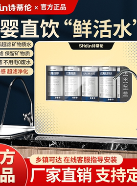 诗蒂伦净水器水过滤器家用自来水净化直饮五级超滤厨房壁挂净水机