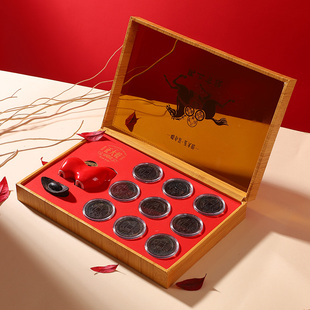 马年新年茶叶礼盒商务伴手礼创意活字茶古钱币新春年会定制茶礼品