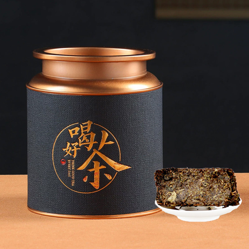 安化黑茶湖南特产正品八年陈原叶手筑金花茯砖茶罐装2罐配礼品袋,茶,安化黑茶,淘宝优惠券,粉丝福利购,淘宝优惠卷