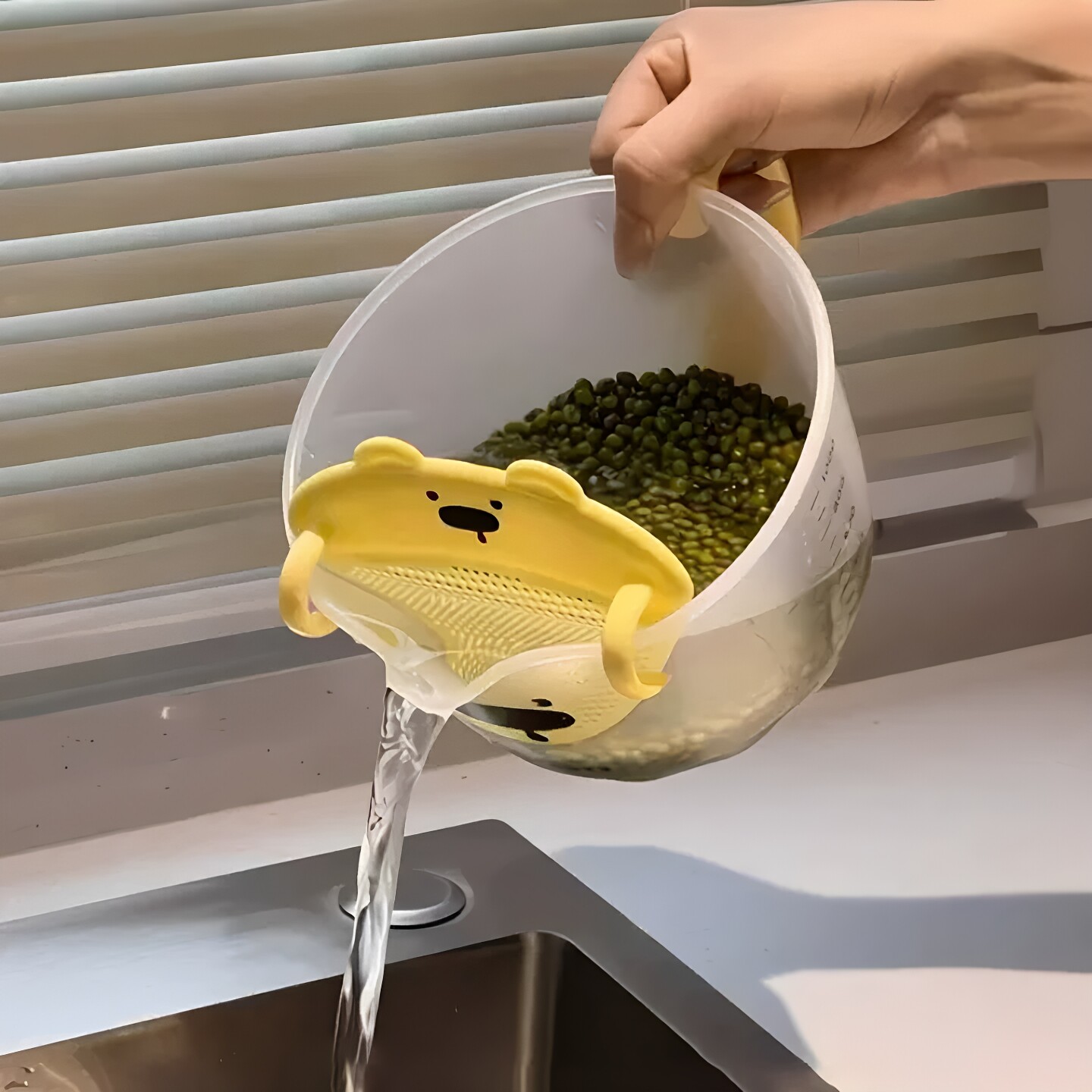 卡通小熊洗菜盆沥水篮漏水筛可爱