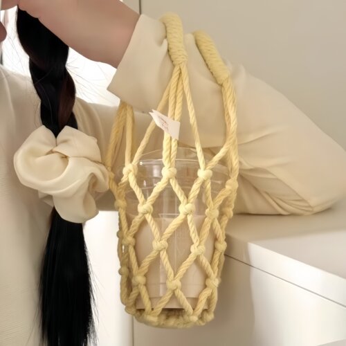 手工编织防烫通用杯套
