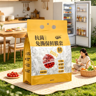 食品级抗菌免撕保鲜膜套家庭装