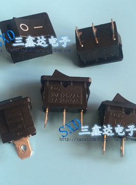 黑色 KCD1/RY1-101 全新船形/船型开关 3脚 10A125V 13*19/15*21