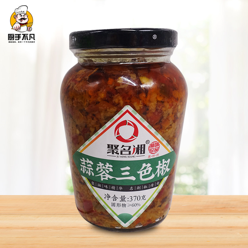 聚名湘瓶装蒜蓉三色椒湖南下饭菜