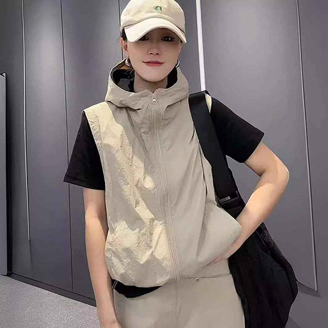 时尚连帽运动马甲女春秋