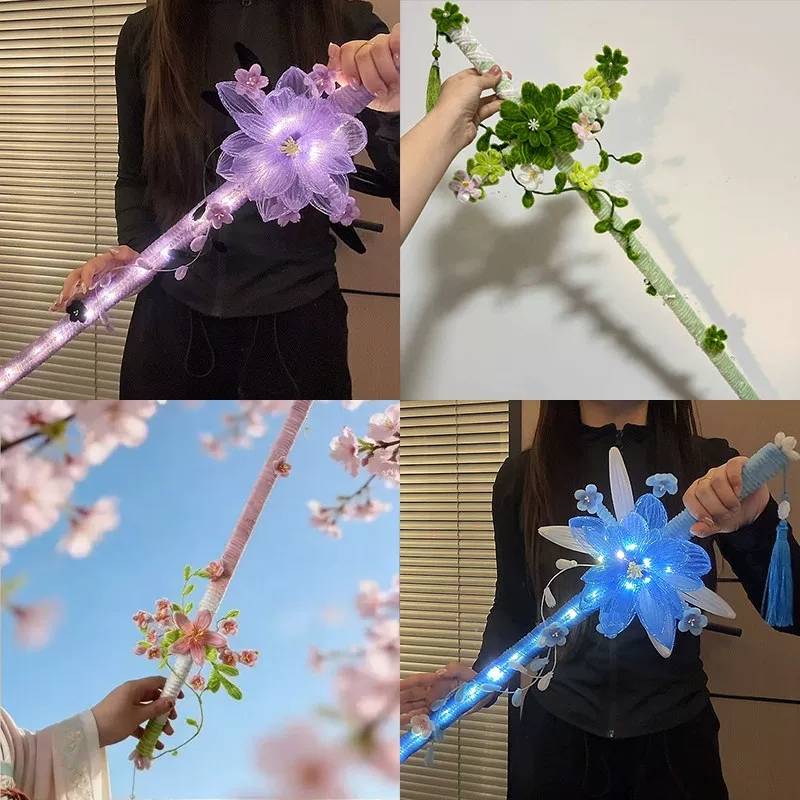 毕业礼物手工桃花剑合集diy扭扭棒材料包拍摄道具送情侣创意礼物