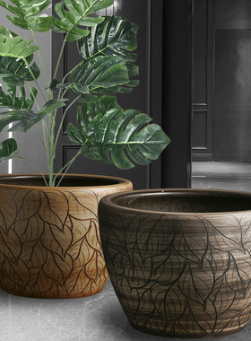 陶瓷大缸养荷花睡莲缸特大号室外庭院大水缸阳台客厅种铁树花盆缸