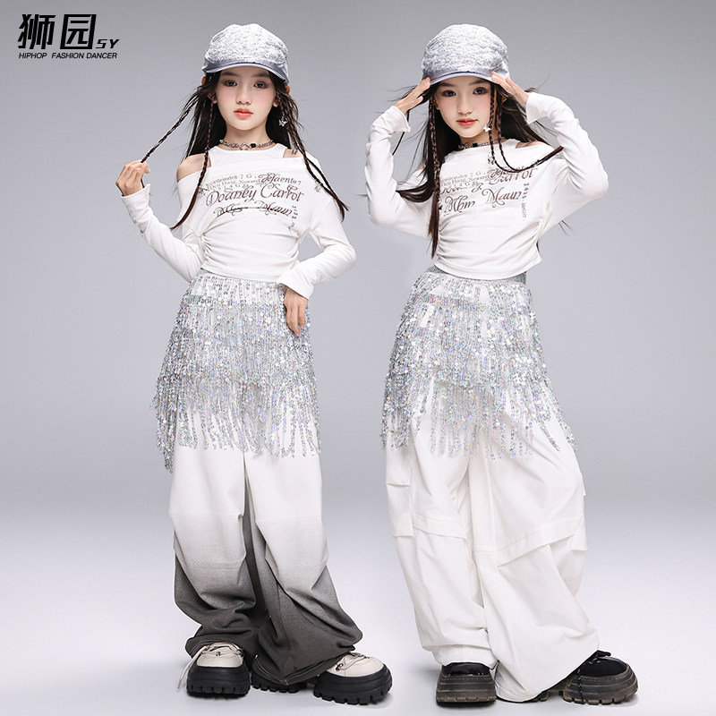 狮园男女童韩版爵士舞卫衣图片