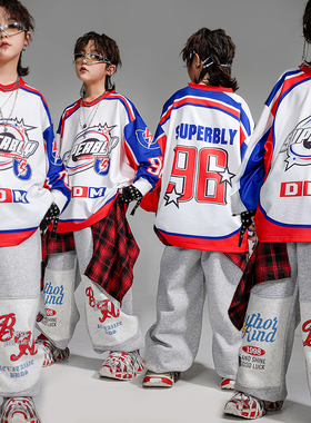 儿童街舞潮服套装男童hiphop女孩少儿嘻哈风炸街童装爵士舞演出服