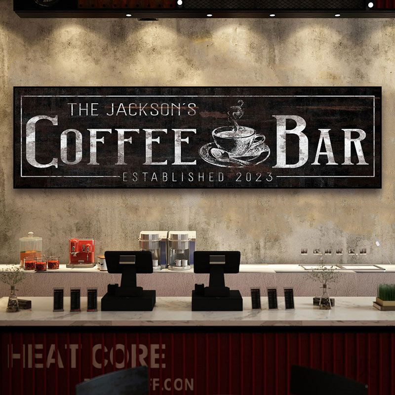 咖啡馆装饰画美式复古餐厅咖啡厅墙面挂画coffee吧台创意文字壁画