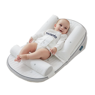 imomoto防吐奶斜坡垫婴儿喂奶神器新生安抚枕防溢奶枕宝宝床中床
