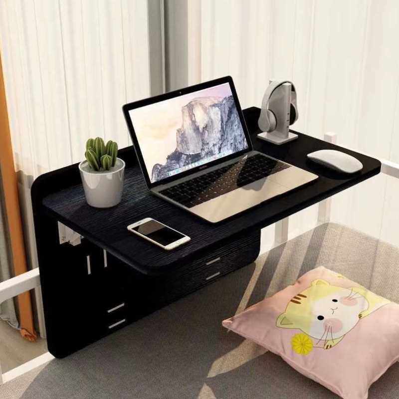 折叠书桌电脑桌子大学生宿舍神器实用方便加高护栏上下铺床上书桌