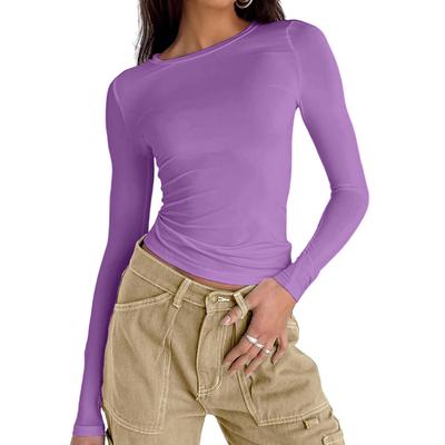 slim color fitted camisas solid tops long blusas solid