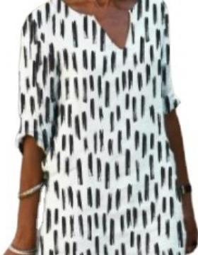 Summer colorful mid-waist rendering A-line V-neck