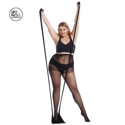 crotch open belt garter with stockings high thigh black