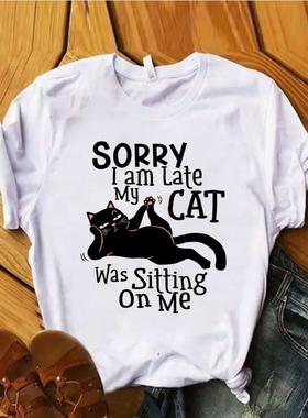 retro pullover loose oversize clothing woman animals tshirt