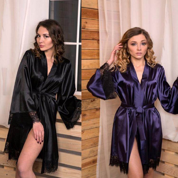 bathrobe nightgown womens silk imitation wear home charming