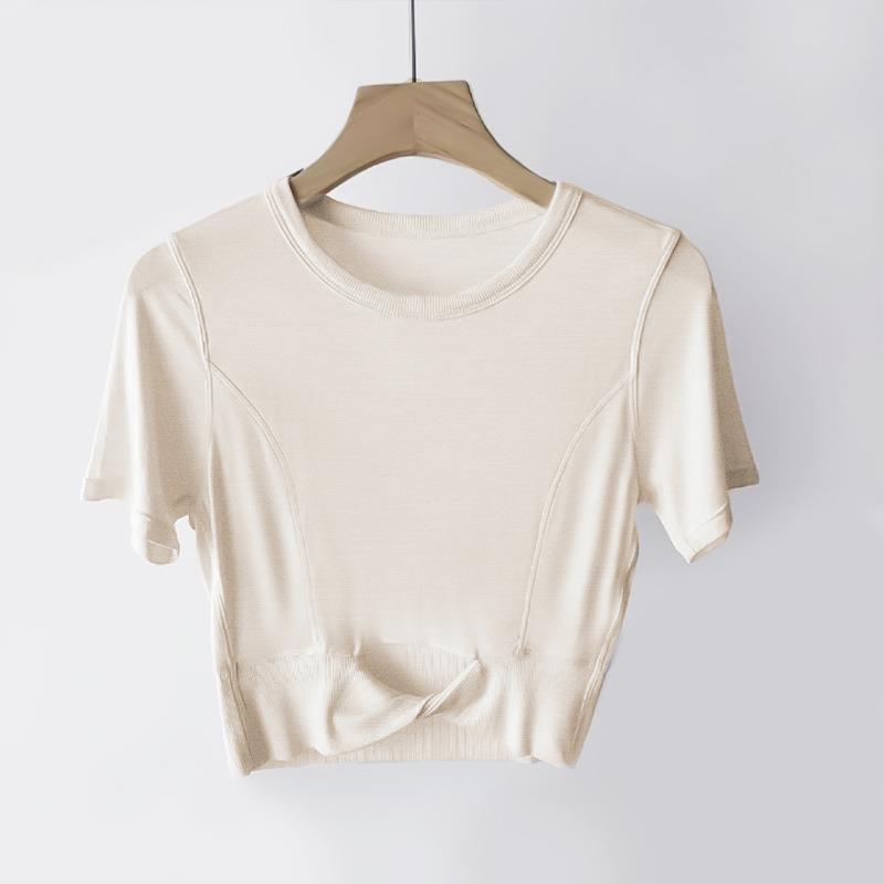 Yoga Clothes Womens Cotton T-shirt Short Modal Short Sleeve