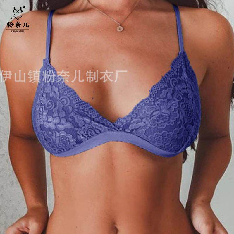 Womens sexy solid color charming erotic lace underwear bra