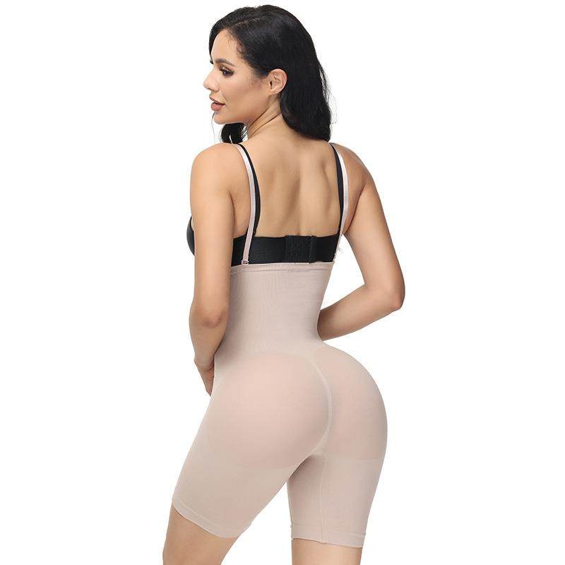 Seamless suspender one-piece body shaper high waist tummy