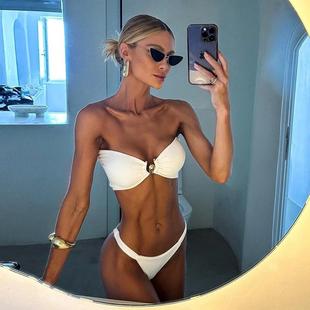 Two dimensional piece Swimsuit Sexy Bikini Flower Three