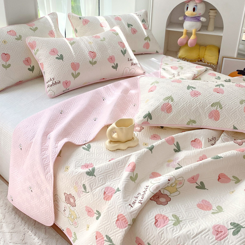 A类纯棉床盖加厚夹棉床褥2025新款100全棉加厚床单榻榻米炕单防滑