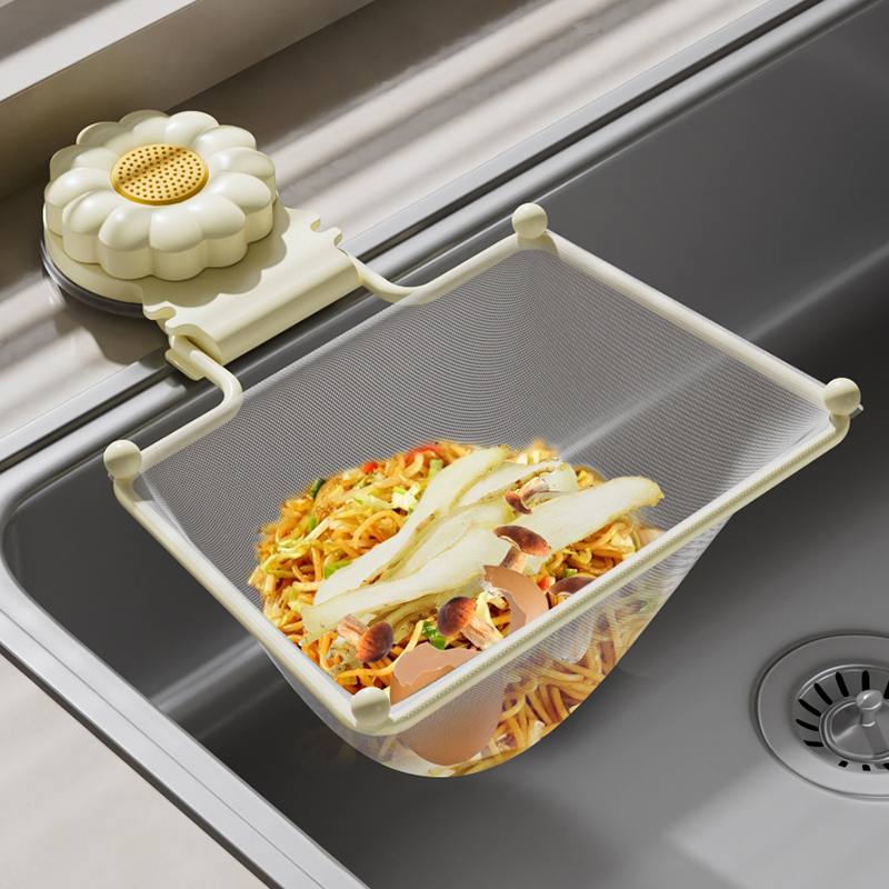 吸盘厨房水槽过滤网架洗碗洗菜池剩饭剩菜残渣厨余垃圾一次性沥水