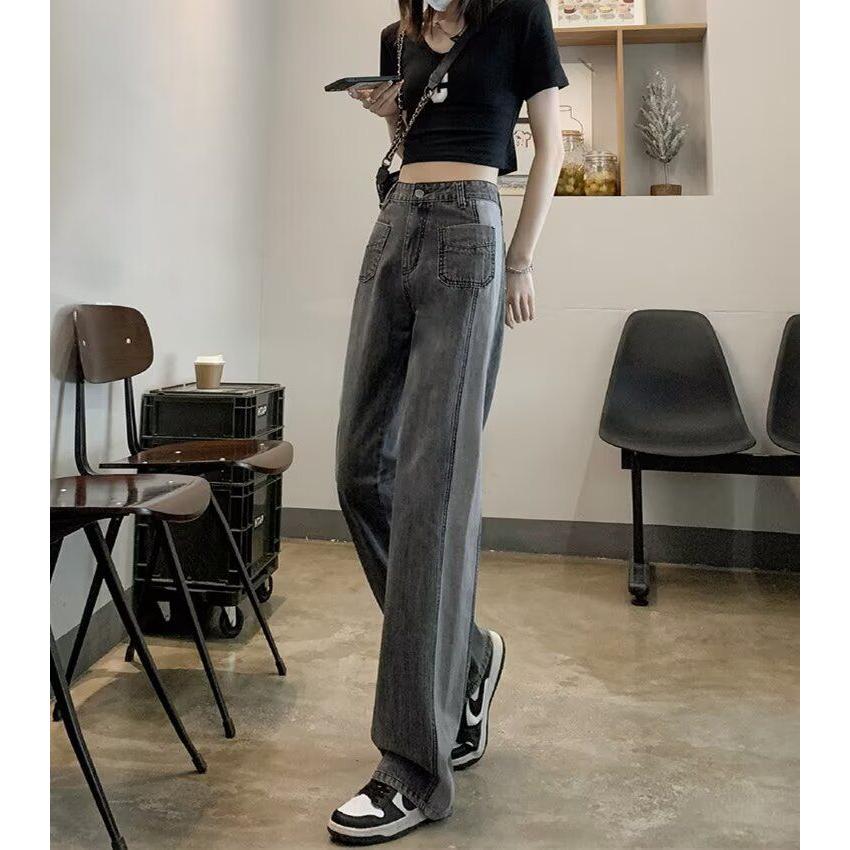 微喇牛仔裤女加绒秋冬2025年新款高腰修身显瘦小个子马蹄喇叭裤子