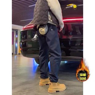 2025新款 裤 机能三角标锥形加绒休闲长裤 户外工装 男女同款 秋冬季