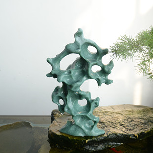 迷你太湖石假山石摆件禅意家居玄关装饰盆景造景摆件鱼缸草缸客厅