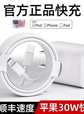 适用苹果iPadmini5原正装品数据线A2133充电器A2125平板电脑2A/10W快闪充1/2M艾派iphone12/13/11/14Pro通用