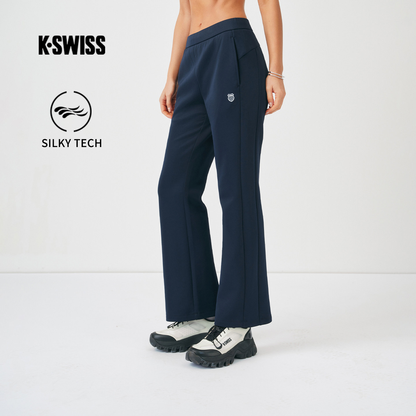 KSWISS盖世威运动裤女 26夏季新款 休闲百搭微弹运动长裤1913319