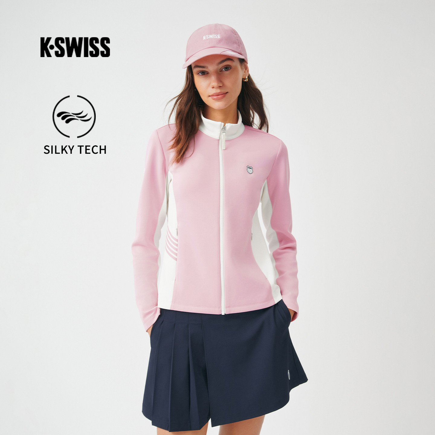 KSWISS盖世威外套女 26夏季新款简约舒适百搭修身针织上衣1913318