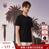 KSWISS盖世威T恤男 109880 百搭印花运动休闲短袖 夏季 微弹时尚