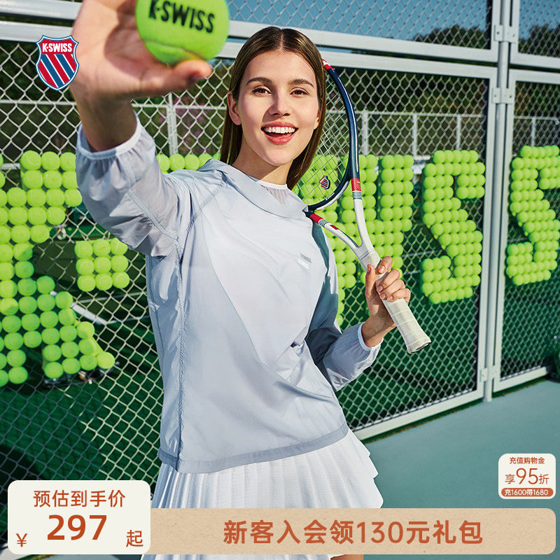 KSWISS盖世威上衣女夏季简约百搭休闲运动梭织运动长袖1910053