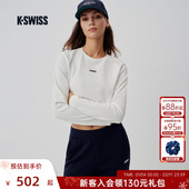 KSWISS盖世威T恤女新款 透气休闲亲肤舒适百搭长袖 运动上衣1912109