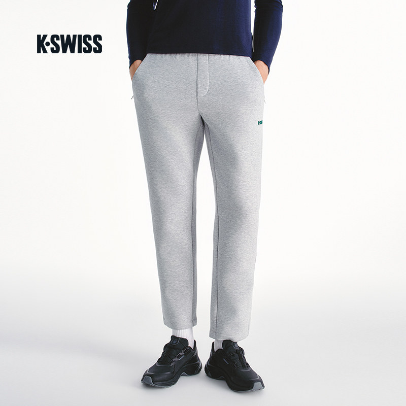 KSWISS盖世威运动裤男 新款百搭休闲时尚简约经典针织长裤1011456